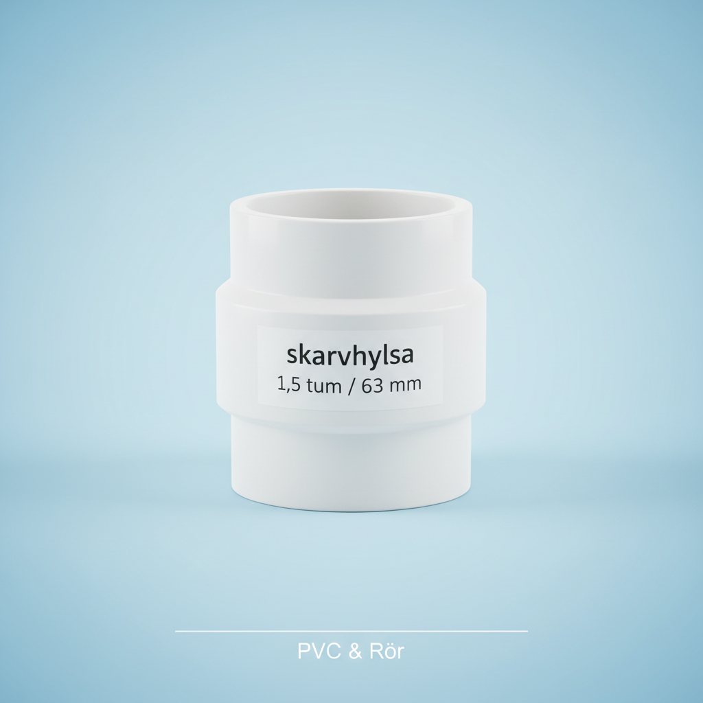 PVC skarvhylsa 1,5 tum / 63 mm